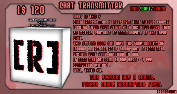 [R] Chat Transmitter