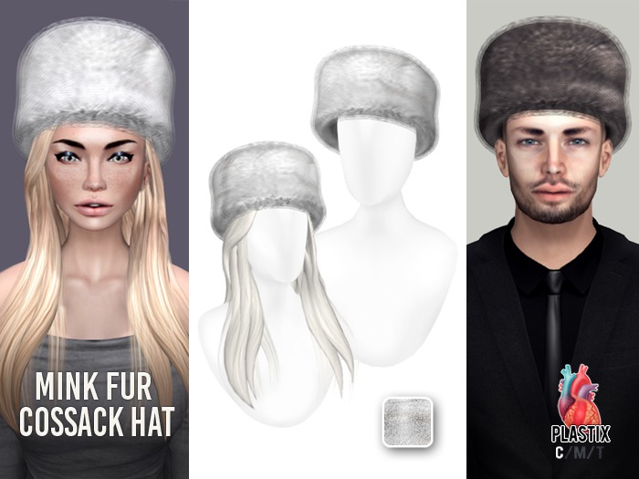 PLASTIX - Fur Cossack Hat (Silver)