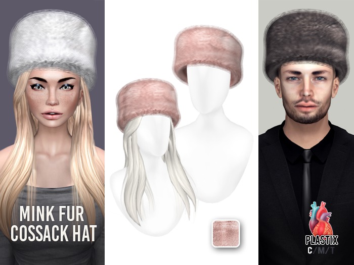 PLASTIX - Fur Cossack Hat (Peach)