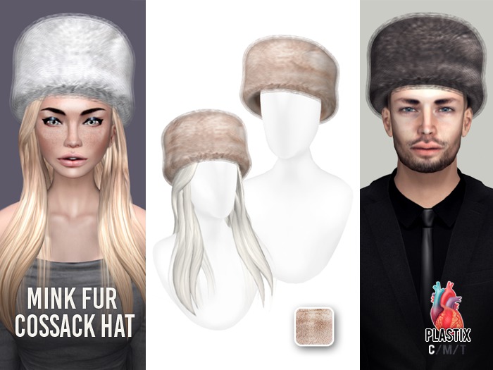 PLASTIX - Fur Cossack Hat (Beige)
