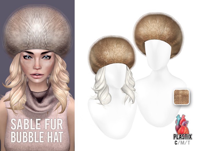 PLASTIX - Fur Bubble Hat (Golden)