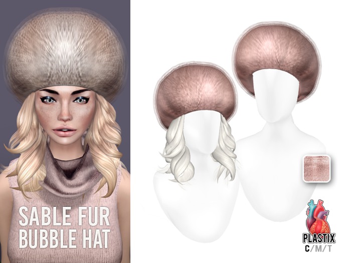 PLASTIX - Fur Bubble Hat (Peach)