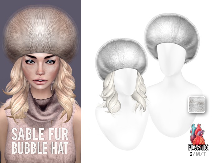 PLASTIX - Fur Bubble Hat (Silver)