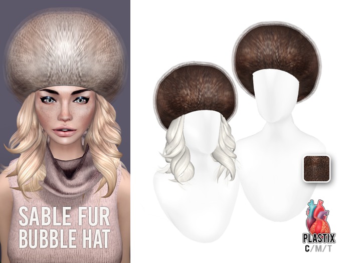 PLASTIX - Fur Bubble Hat (Brown)