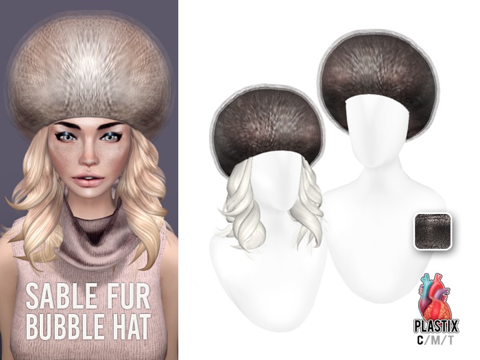 PLASTIX - Fur Bubble Hat (Taupe)