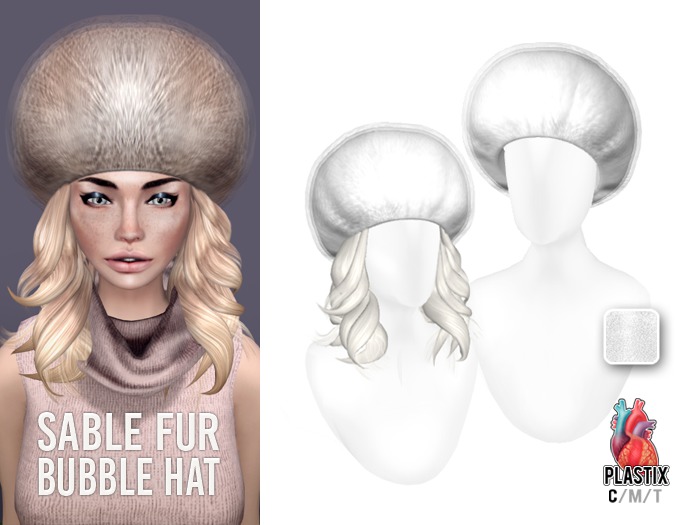 PLASTIX - Fur Bubble Hat (White)