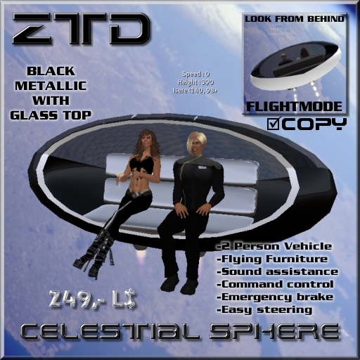 ZTD - Celestial Sphere V8S Black + Glass Top