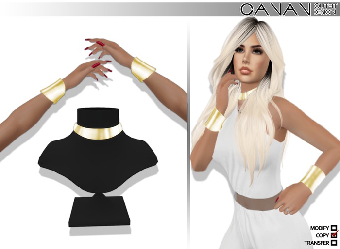 ❀CANAN - Mash Jewelry Set Gold '3D IQ'❀