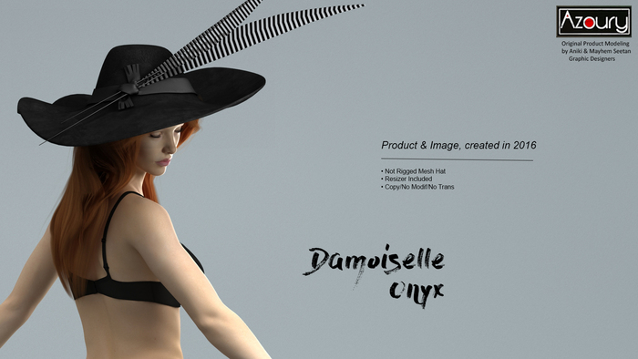 AZOURY - Damoiselle Hat Onyx