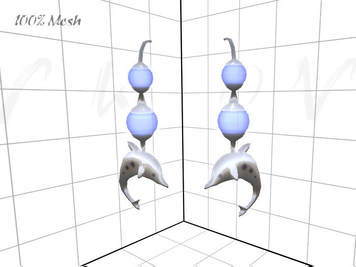 [OVK] Dolphin Earrings Silver 