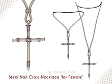 Steel Nail Cross Necklace for Female