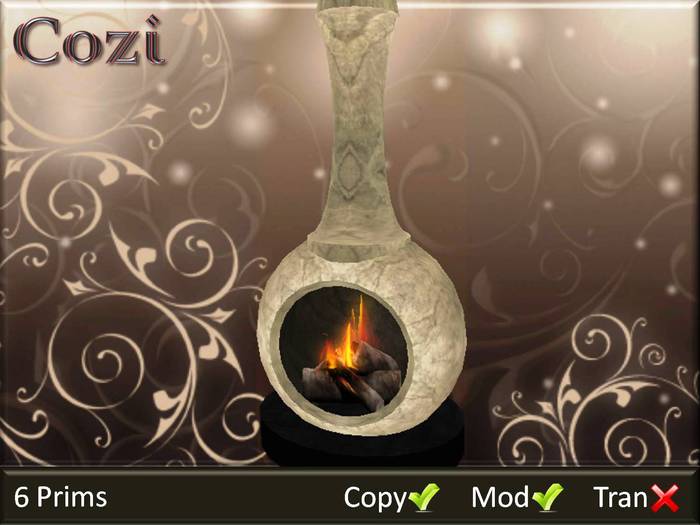*Cozi* Fireplace 3 - Beige Stone