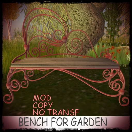 Bench for garden - box