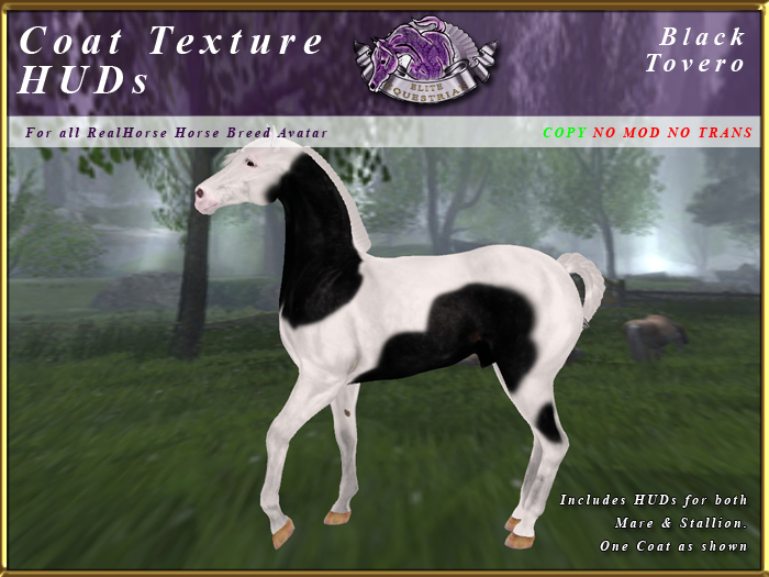 *E* RealHorse Coat Texture HUD [BOXED] Black Tovero