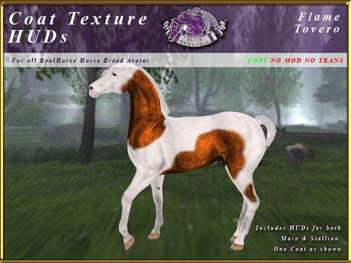 *E* RealHorse Coat Texture HUD [BOXED] Flame Tovero