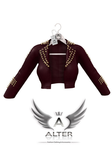 ::A:: Angelina Studded Jacket Grape 