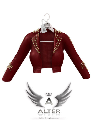 ::A:: Angelina Studded Jacket Red  (wear me & Touch)