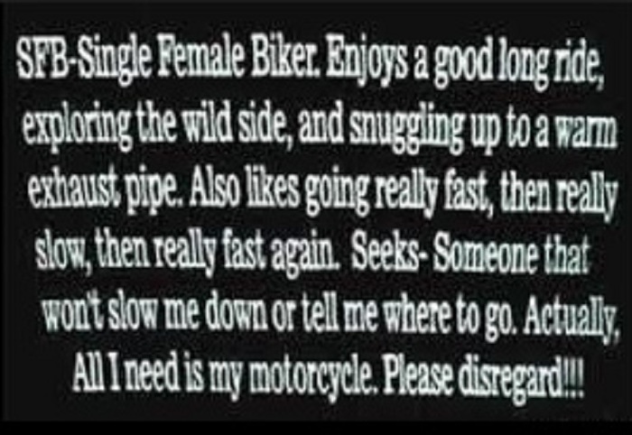 SFB Single Female Biker Poster