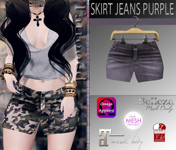 SKIRT JEANS PURPLE