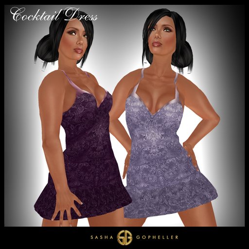 -SG- Cocktail Dress Violets