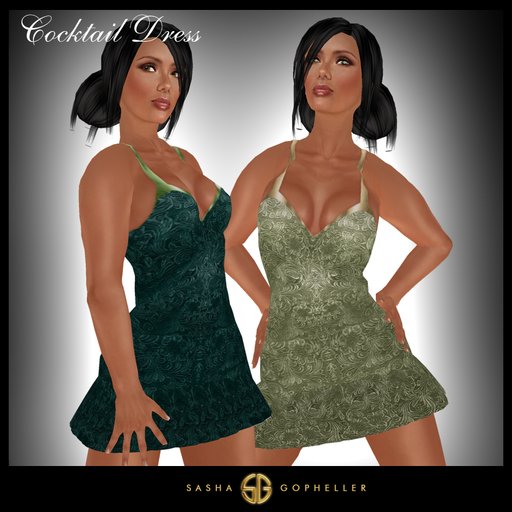 -SG- Cocktail Dress Greens
