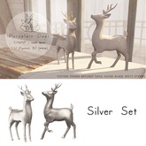+Half-Deer+ Porcelain Deer Set [Silver]