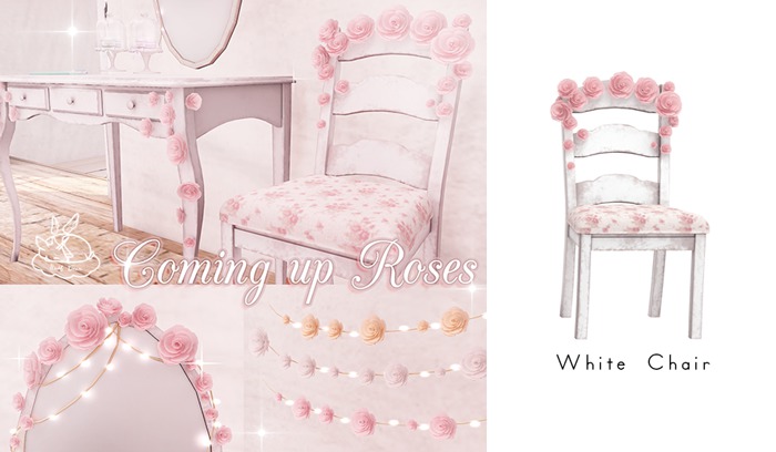 +Half-Deer+ Coming up Roses - Chair [White]