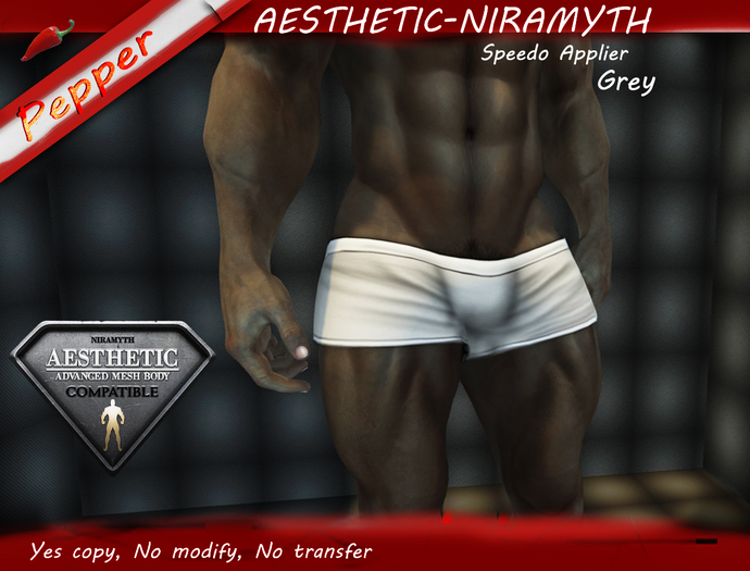 ~Pepper~Aesthetic Applier for Speedo - Grey