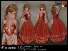 "Morwenna II" /red - fantasy / free woman gown