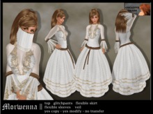 "Morwenna II" /white - fantasy / free woman gown