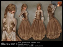 "Morwenna II" /brown - fantasy / free woman gown