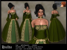 Medieval / Fantasy Gown "Hulda" in green