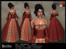 Medieval / Fantasy Gown "Hulda" in red