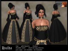 Medieval / Fantasy Gown "Hulda" in coal