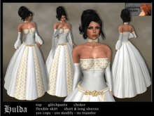 Medieval / Fantasy Gown "Hulda" in white