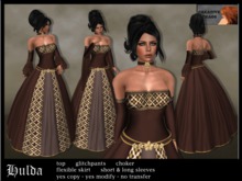 Medieval / Fantasy Gown "Hulda" in brown