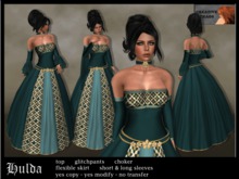 Medieval / Fantasy Gown "Hulda" in teal