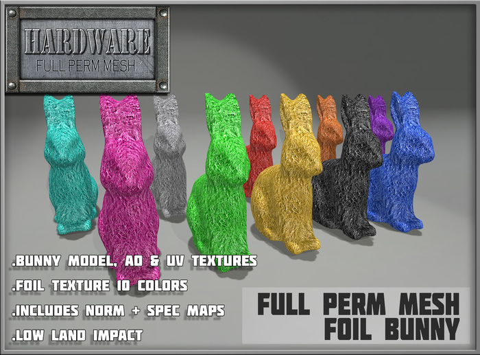 Second Life Marketplace - HARDWARE Foil Bunny