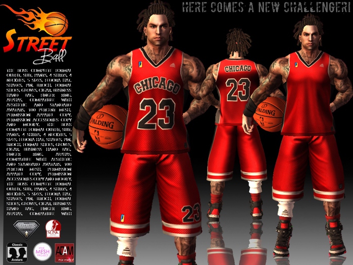 CA AESTHETIC SLINK TMP STREET BALL OUTFIT RED