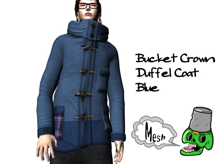 :Bucket Crown: Duffel Coat Blue