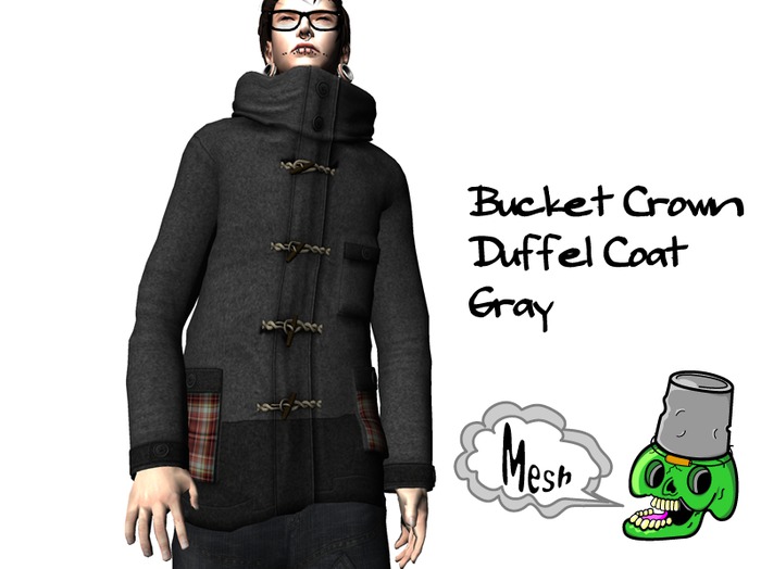 :Bucket Crown: Duffel Coat Gray