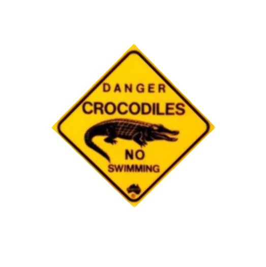 Danger Crocodiles Sign