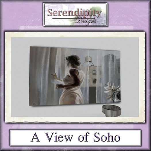 Serendipity Designs - Soho Bedroom - View of Soho Painting