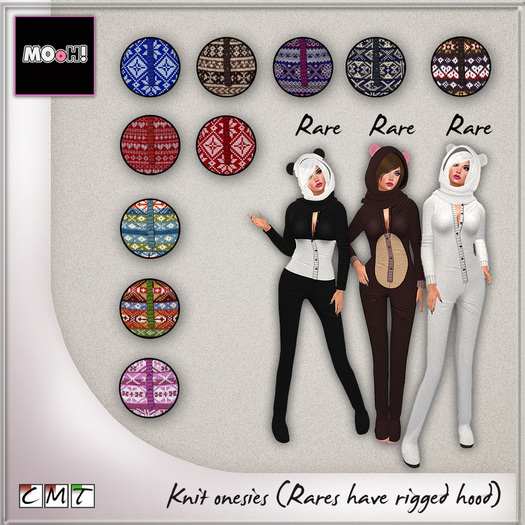 MOoH! Knit onesies red ice