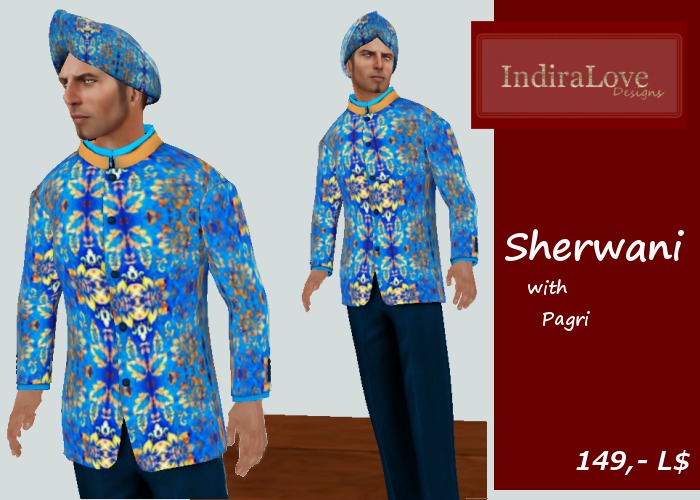 IL~Sherwani ~Blue 