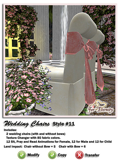 *VRD* Wedding Chair - Style #11 (boxed)