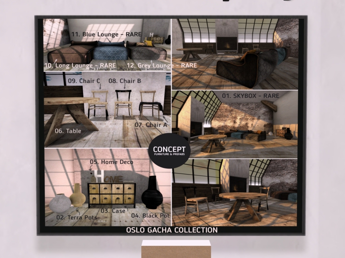 Concept} *12. Oslo Grey Lounge - RARE