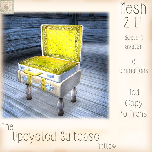 ~ASW~The Upcycled Suitcase~Yellow