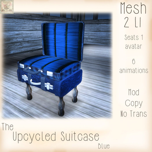 ~ASW~The Upcycled Suitcase~Blue