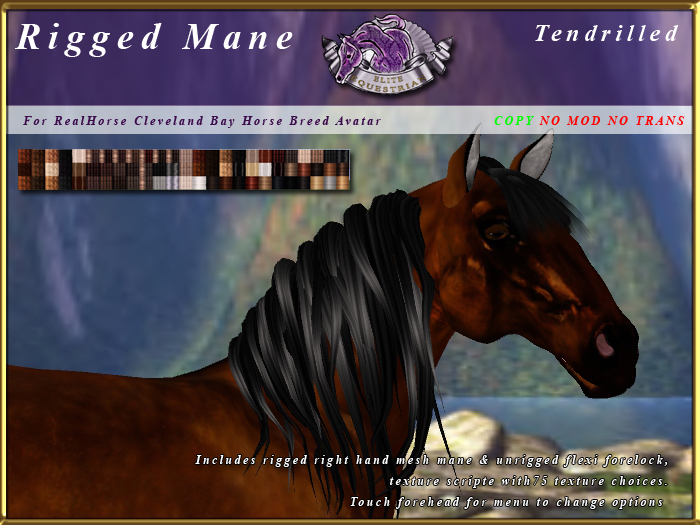 *E* RealHorse Tendrilled Mane Set [BOXED] RHCB